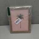 Framed Palm Tree Canvas Wall Art,Pink Background Tropical Palm Painting Picture Wall Decor,Girl Beach Poster Print Artwork,for Bedroom Living Room Girls Room Home Decoration 8x10inch