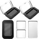 Singhoow 2 Pack Magnetic Needle Holder Case with Clear Lid Strong Built-in Magnet Secures Pins Under 6.5cm Portable Needle Organizer Box with Snap for Sewing Quilting Crafts Bobby Pins Paper Clips