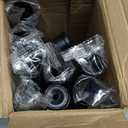 YAJUXIU Black Industrial Curtain Rod for Windows 66-120 Inches - Rustic 1 Inch Rod for Indoor or Outdoor Use, Adjustable from 30 to 120 Inches