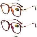 4 Pack oversized Reading Glasses Blue Light Blocking for Women Men Computer Readers Fashion Eyeglasses