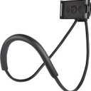 1 Pack Cell Phone Stand Hanging on Neck Upgraded, Hands-Free Mobile Phone Holder Clip on Bed/Table 360 Rotation for Telephone Tablet Mount Bracket Stand for iPhone