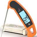 Lavatools Javelin PRO Duo Ultra-Fast 2-Second Professional Digital Instant Read Meat Thermometer for Grill and Cooking, Auto-Rotating Backlit Display, IP65 Water Resistant, NSF Certified  Tangerine