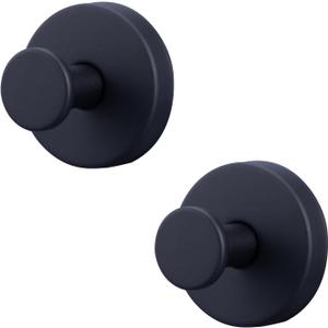 Suction Cup Hooks for Shower, Bathroom, Kitchen, Glass Door, Mirror, Tile  Heavy Duty Waterproof Matte Black Shower Hooks for Hanging Towels, Loofah, Robe, Coat, Wreath Holder (2-Pack)