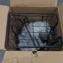 Toilet Paper Holder Stand Bathroom Toilet Paper Storage with Raised Base, Tissue Paper Roll Dispenser with Top Shelf (Black)