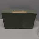 Decorative Boxes with Lids 2-Set, Memory Box for Keepsakes, Saving Space, Beautiful PU Leather Decorative Storage Boxes in Style, Decor Box with Gold Metal Handles, Store Photos, Mothers Day Green
