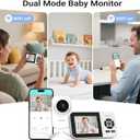 Baby Monitor with Camera and Audio, Video Baby Monitor WiFi Night Vision, 2.8" LCD Screen Baby Camera VOX Mode Alarm and 1200ft Long Range