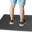 Outdoor Rubber Mat Kitchen Anti-Fatigue Floor Mats (24" x 36") Restaurant Bar Floor Mat New Rubber Non Slip Drainage Mat Black