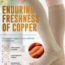 Doctor's Select 3 Pairs Copper Toeless Compression Socks Women & Men - 20-30 mmHg Open Toe Compression Socks Knee High Women
