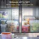 CURTA 2 Quart Translucent Round Food Storage Container with Lid, Pack of 4 NSF Listed, BPA-Free, Commercial-Grade Polypropylene, Freezer & Dishwasher Safe, Non-Stick, Easy-Read Graduations