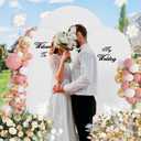 Wedding Arch Covers Stretchy Backdrop Fabric Set of 3,Round Top Decoration Arch Spandex Balloon Backdrop Stand for Birthday Party Baby Shower Wedding 7.2FT,6.6FT,6FT White