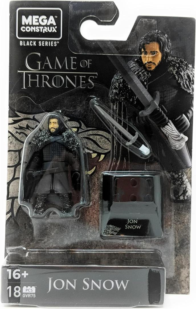 Mega Construx Black Series Game of Thrones Jon Snow Figure,GVR75