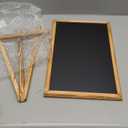 MyGift 18-Inch Burnt Wood Erasble Chalkboard Sign with A-Frame Easel Stand, Tabletop Menu Board, Wedding and Events Chalboard Signage