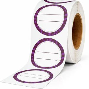 2 x Canning Labels Dissolvable Stickers for Mason Jars and More (2" Round 200/roll) Canning Supplies Washes Off in Seconds Like Magic - Jar Labels Homemade Jam, Jelly, and More (Eggplant)