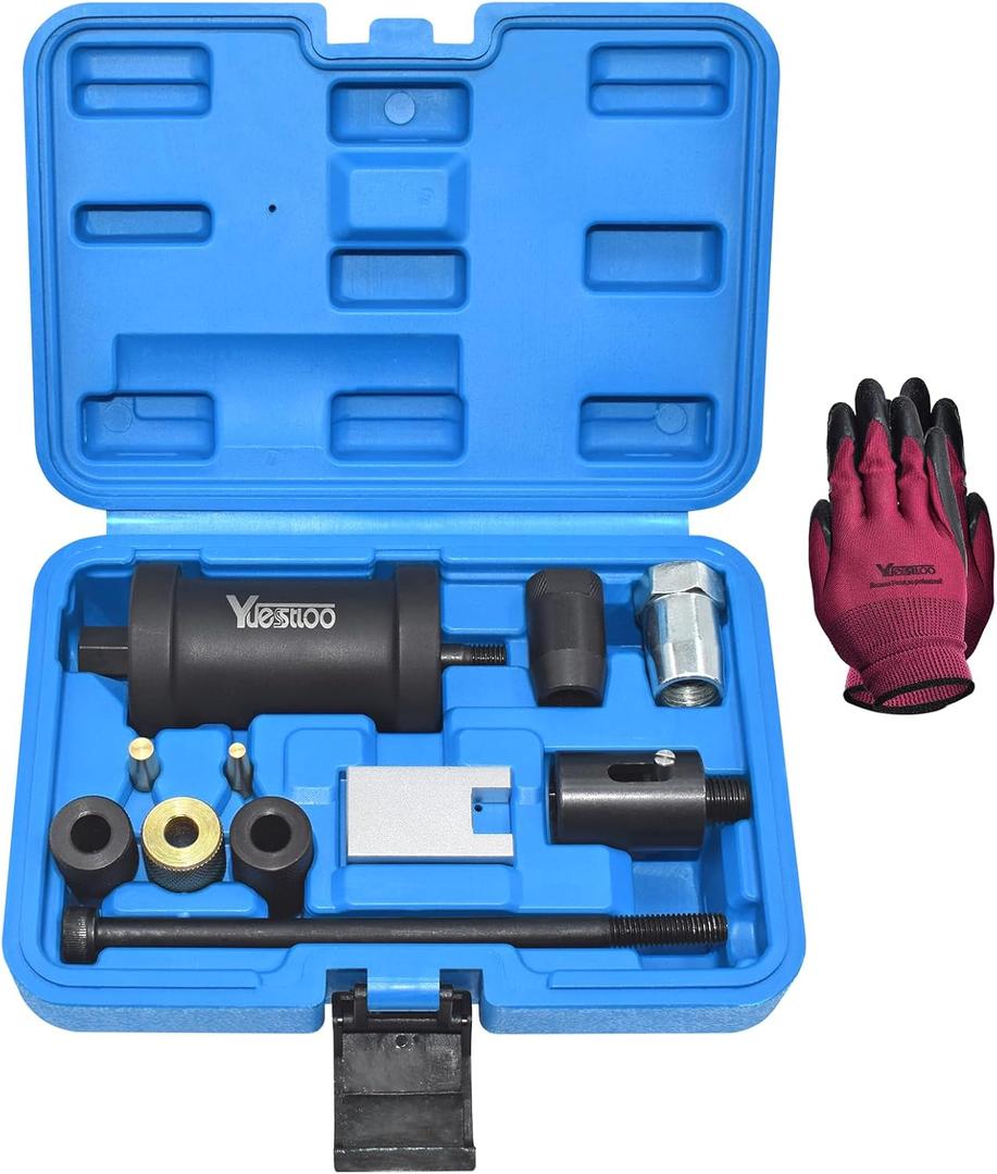 Fuel Injector Removal Tool, Injector Seal Replace Install Kit, compatible con BMW N14 N18 N20 N26 N47 N53 N54 N55 N57 N63 S63 B38 B48 B58 with Extended Slide Hammer Screws (SET)
