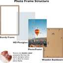 JCJMY 12x20 Picture Frame for Poster Photo Picture, Horizontal and Vertical Formats for Wall Hanging, 12 x 20 Wall Gallery Poster Photo Frame for 12 by 20 Photos Posters, Rustic Brown