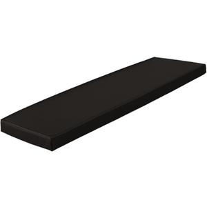 Waterproof PU Leather Seat Cushion Non-Slip Garden Long Bench Cushion Pad Mat 2 Inch Thick Seat Pad for Indoor Outdoor Patio Furniture Swing Chair,47x11.8x2in,Black