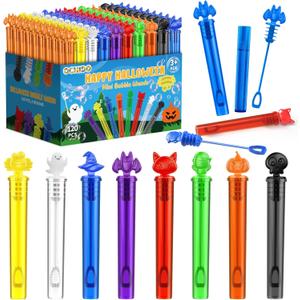 OCHIDO Halloween Party Favors for Kids Goodie Bag Fillers Gifts -120 Pack Halloween Themed Mini Bubble Set for Halloween Treats School Classroom Rewards Gifts,Trick Or Treat Goodie Toys Bulk