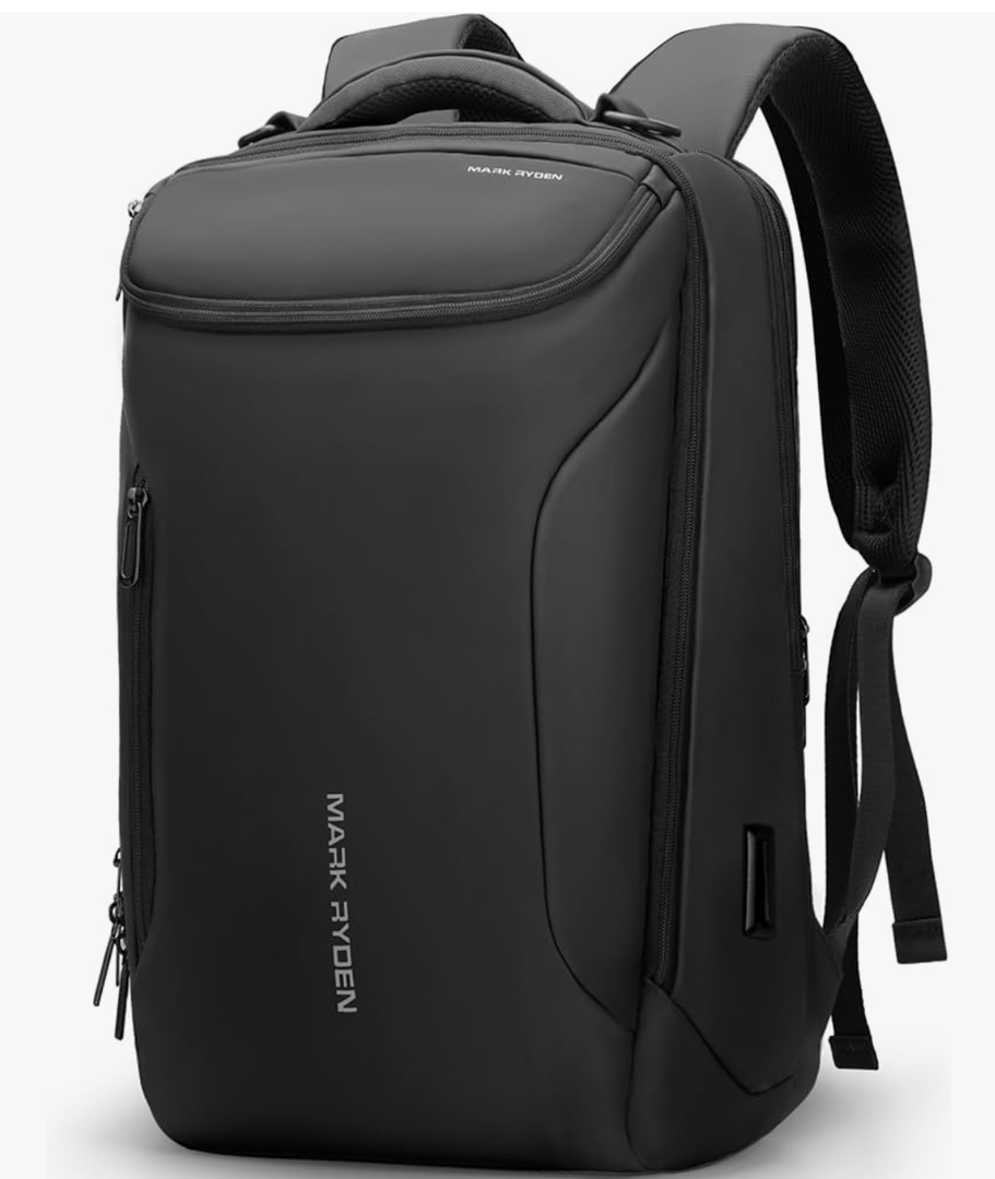 MARK RYDEN Business Backpack for Men, Waterproof High Tech Backpack with Sport Car Shape Design and USB Charging Port, Travel Laptop Backpack Fits 17.3 Inch Notebook