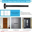IRONWALLS 2-Pack Black Panic Bars for Exit Doors Commercial, 27.5 Stainless Steel Push Bar Panic Exit Device with Exterior Lever Handle, Push Bar Door Lock Panic Door Hardware for 27.5-41 Doors