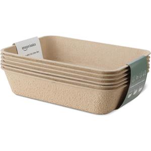 Amazon Basics Disposable Cat Litter Box, Travel & Home, Large 14.4"x18.1", 6-Pack