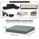 SUKAIKEQA Outdoor Cushion Covers Set,8PCS Patio Furniture Couch Seat Slipcovers, Replacement for Sofa Sectional Chair