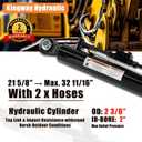 Kingway Hydraulic Top Link Cat. 2-2 with Locking Block Min. 21 5/8 Max. 32 11/16 with 2 x Hoses Stroke. 11- 7200 lbs Push Force, 4600 lbs Pull Force, Dual Check Valves