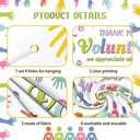 AIBIIN Thank You Volunteers Banner Volunteer Appreciation Decorations Backdrop Happy National Volunteer Week Month Banner Colorful Volunteers Appreciation Decor 70.8 x 43.3 Inch