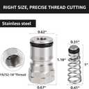 Ball Lock Keg Post Quick Disconnect Set, Corny Keg Connectors, 1 Pair Homebrew Stainless Corny Keg Post 19/32-18 Female Thread Keg Gas Liquid Post and 1 Pair Keg Post Fittings with Hose Clamps