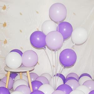 200 Pcs Purple and White Balloons 5 Inch Pastel Macaron Light Lavender Assorted Colors Latex Balloon for Girl Birthday Wedding Anniversary Baby Shower Princess Party Decoration