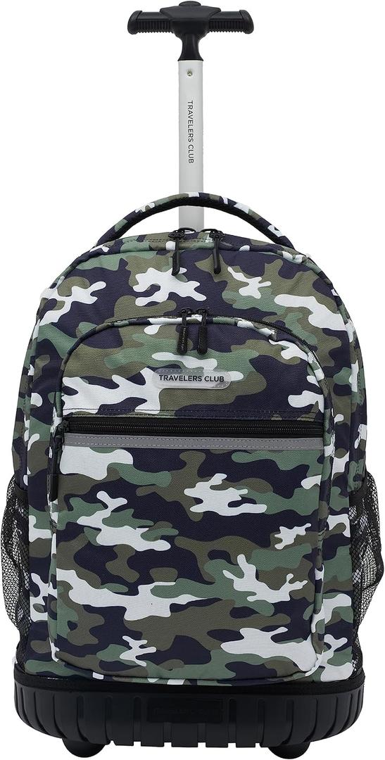 Travelers Club 18" Rolling Backpack with Shoulder Straps, Camo