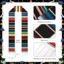 Janmercy Serape Authentic Mexican Graduation Sash Class of 2026 Hispanic Serape Stole Sash Scarf Class