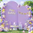 Lavender Arch Backdrop Cover Set of 2-7.2 and 6ft Lilac Light Purple Arch Covers Stretchy Backdrop Spandex Baby Shower Arch Stand Covers for Girls Birthday Party Wedding Bridal Shower Photo Background