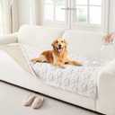 Waterproof Couch Cover for Dogs Non-Slip Pet Couch Covers for Sectional Sofa, Thick Soft Washable Sofa Covers for 3 Cushion Couch Sofa Pet Friendly (White, 35x62)