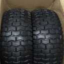 2 Pack, 13x5.00-6 Flat Free Lawn Mower Tire and Wheel, 13x5-6 Riding Lawnmower Tire with 3"-6" Centered Hub and 3/4" & 5/8" Bearings, Tractor Turf Tire Turf-Friendly, 2 Pack