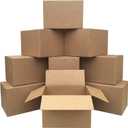 Amazon Basics Cardboard Shipping and Packing Moving Boxes, 10 Pack, Medium, Brown, 18" x 14" x 12"
