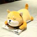 ERDAO Shiba Inu Plush Pillow,Soft Corgi Stuffed Animals Toy Cute Sleeping Puppy Doll Gifts for Kids (Smiling Eyes, 13.7 inch)