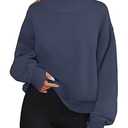 ZESICA Women's Oversized Sweatshirts Turtleneck Long Sleeve Chunky Loose Fleece Y2K Pullover Hoodies Tops
