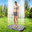 Outdoor Shower Pool Shower Portable Non-Slip Garden Shower with Adjustable Water Flow Height for Outdoor Water Play Backyard Pool Beach Spa Lawn(Grey)