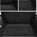 Custom Fit Cargo Liner and Backrest Mat for 2007-2018 Jeep Wrangler JK 4 Door Accessories All Weather TPE Rubber Protection Mat