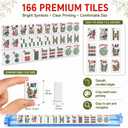 American Mahjong Tile Set, 166 Tiles Complete Mahjong Game Set for Beginner