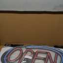 Open Signs for Business,32x16 inch Large Bright Open Sign Neon Led Lighted,Remote Control & Flashing Mode for Window Door Bar Coffee Salon Store,ON/OFF Switch Blue/Red