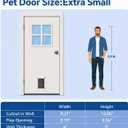 Pet Door for Wall - Steel Frame, Telescoping Tunnel & Double Silicone Flaps Dog Door, Cat Doors with Secure Lock (Cat Up to 10 lbs) - Small