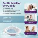 RUGUO Sitz Bath for Toilet Seat - Yoni Steam Seat - Sitz Bath for Hemorrhoids and Postpartum Care - Portable Bidet BPA Free - Foldable Basin for Epsom Salt Soak - Purple