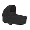 Cybex Balios Cot S Lux Baby Bassinet - Integrated Easy-Carry Handle, Sun Canopy & Spacious, Cozy Interior, Compatible with Cybex Balios S Lux Stroller, Moon Black