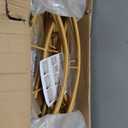 7FT Heart Arch Stand Double Heart Shaped Balloon Stand Wedding Arch for Proposal Ceremony Valentine's Day Birthday Party Baby Shower Decoration (Gold)