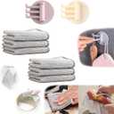 Multipurpose Wire Dishwashing Rags for Wet and Dry, Non-Scratch, Non-Odor Wire Dish Cloths, Wire Cleaning Rags Easy Rinsing Wire Dish Towels for Kitchen, Sinks, Pots (Double Layer, 6PCS)