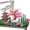 Japanese Zen Garden Micro Brick Building Set (2805 Pieces)  Tranquil Garden Model Educational Toy Gift for Kids and Adults