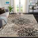 Superior Indoor Area Rug, Jute Backing, Plush Rugs for Entry, Office, Living, Dining, Kitchen, Hardwood Floors, Vintage Aesthetic, Boho Home Decor, Leigh Collection, 4' x 6', Multicolor