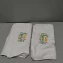 FUTBU Spring Hand Towels 14x30 Inches for Bathroom, Embroidered Towels for Bathroom Set of 2 Holiday Spring Flowers Gifts Decorations 100% Cotton Soft Towels for Kitchen Bath Green