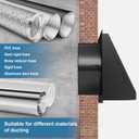 Hon&Guan 8 Inch Vent Covers for Wall with Removable Mesh, Wall Mount Exhaust Vent with Rubber Cushioned Non-Return Flap, Stainless Steel Wall Vent Cover for House.